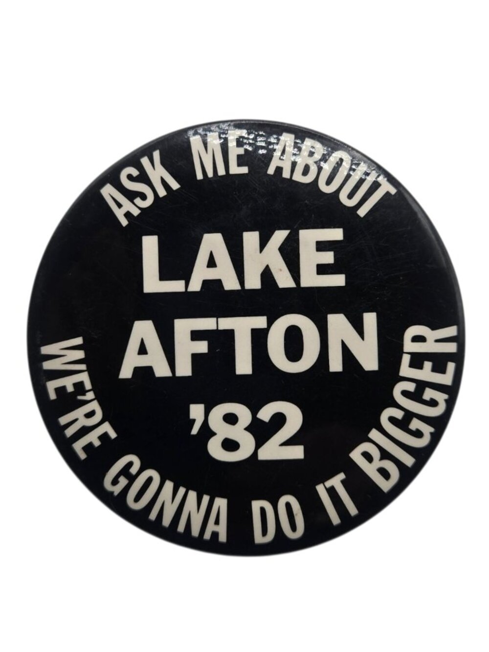 Lake Afton Grand Prix 1982 Pinback Button Kansas Race Track Vintage Promotional